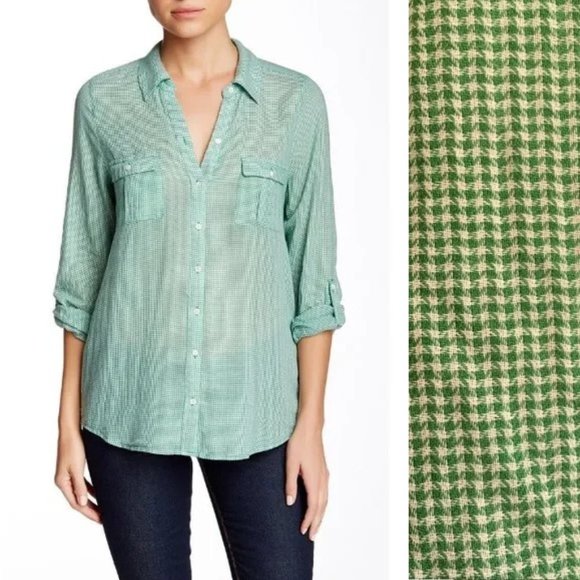 Joie | Mini Houndstooth Button-Down - Picture 1 of 8